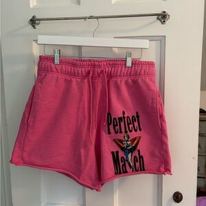Boys Lie Pink Sweat Shorts